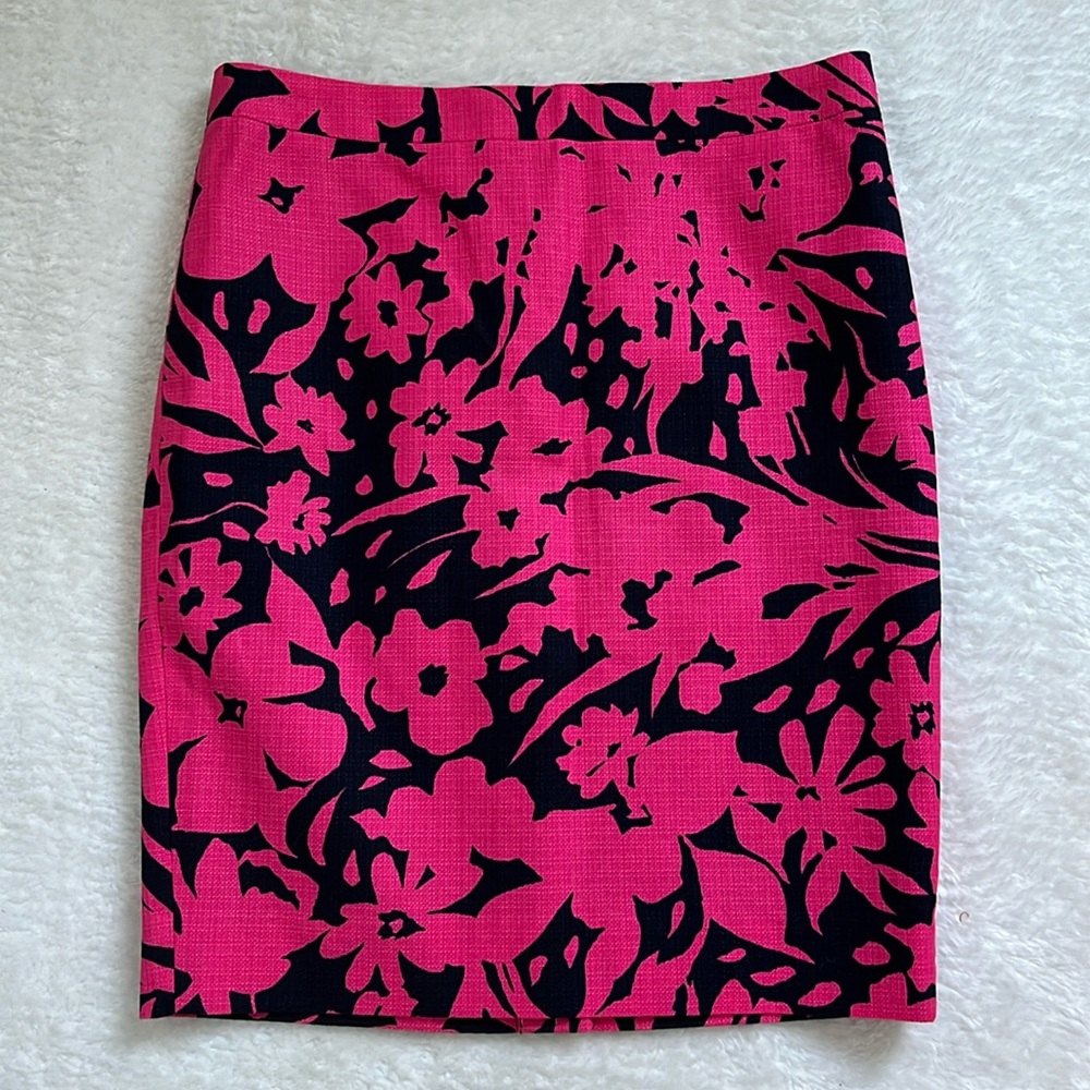 J. Crew Vibrant Floral Pencil Skirt